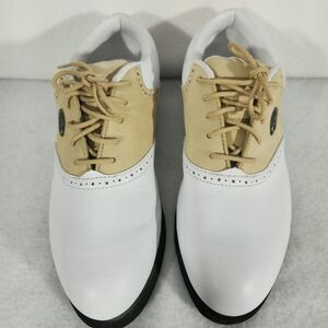 Nike Women's Golf Shoes White Tan US 8 Model 970103 Y3 Country Club Saddle